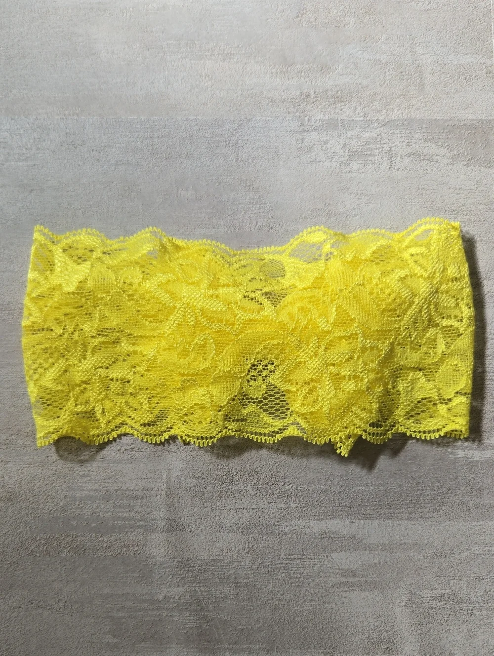 Baby Girl Yellow Lace Stretch Bow Headband Floral Toddler Hair Band Accessory